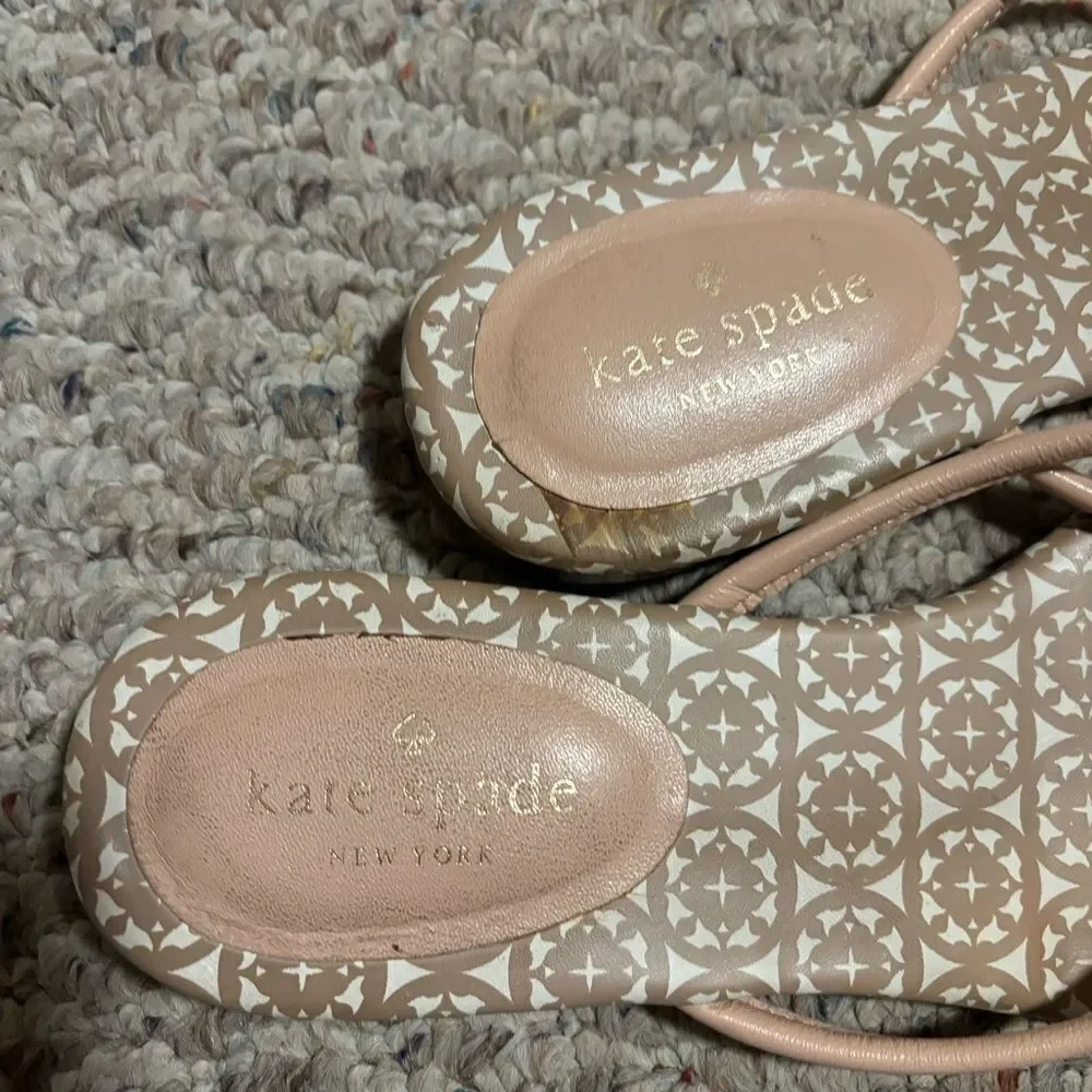 Kate Spade New York Sandal MISTIC Bow Pink NAPPA Leather- Size 9.5
